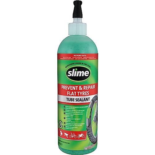 Slime 10026 Bike Tube Puncture Repair Sealant, Prevent and Repair, suitable for all Bicycles, Non-Toxic, Eco-Friendly, 473 mL (16oz) bottle