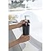 Yamazaki 2931 Tower Conditioner Dispenser Contemporary Bottle Pump for Shower, Round, Black & Silver