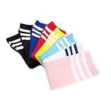 Ewandastore 1 Pair Cotton Over Knee Long Soccer Socks,Breathable Team School Socks for 4-10 Years old Kids Girls Boys Toddlers