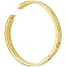 AMESON Gold Plated Cuff Bracelet Hinged Bangle for Women Oval Fits 6.5 Inch Wrists