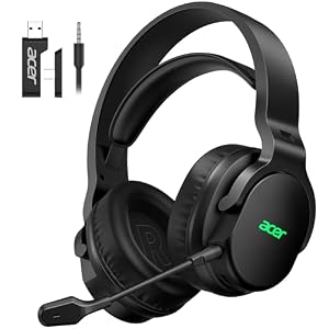 Acer OHR649 ゲーミングヘッドセット サスペンションヘッドバンド Bluetooth 5.4 4WAY接続