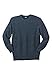 Kingsize Men's Big & Tall Shaker Knit Crewneck Sweater, Navy Marl Tall-5Xl