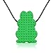 Siliconies Froggy Pendant - Silicone Necklace (Teething/Nursing/Sensory) (Green)
