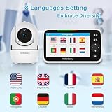 HelloBaby HB6550 Baby Monitor with Camera Night Vision 5in Screen 30H Battery view 7
