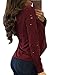 Ermonn Women's Winter Sexy Long Sleeve V Neck Bandage T Shirts Tops