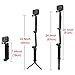 Walway 3-Way Selfie Stick, Foldable Extendable Handheld Grip Arm Monopod Pole Tripod for GOPRO HERO 6/ 5/ 5 Session/ 4 Session/ 4/ 3+/ 3/ 2/1 and Action Cameras with Long Handle Screw