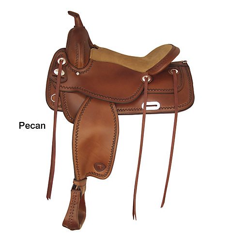 Tex Tan Salem Flex Western Trail Saddle 17In Pecan