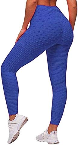 HISMIS Womens Ruched Butt Lifting High Waist Yoga Pants Tummy Control Leggings Tight