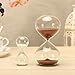 Hourglass Sand Timers-Set of 2 for Home & Office Decoration-60 Mins/5 Mins or 30Mins/5 Mins (30 Mins+5 Mins, Cocoa)