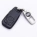 QZS Audi Smart Key Fob Cover Case Full Protector Skin Remote Keyless Entry for 8S0959754M Audi 2016 A4 TT TTS 2017 Q7 3 Buttons Key(Audi-1 Black)
