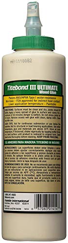 image for Titebond III Ultimate Wood Glue, 16-Ounces #1414 (6-pack), Tan