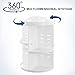 SONGMICS 360 Degree Rotation Makeup Organizer Adjustable Countertop Cosmetic Storage Box Display, Large Capacity, 7 Layers for Brushes Lipsticks Toner, White UJMU15WT