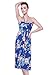 Women's Hawaiian Luau Halter Floral Print Halter Dress S Hibiscus Blue