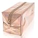 Rose Gold Holographic Makeup Bag - Metallic Cosmetic Make up Case - Cool Travel Bags