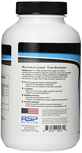 RSP QuadraLean Weight Loss Supplement with CLA, Garcinia Cambogia, Raspberry  Ketones and L-Carnitine, 50 Servings in Kenya