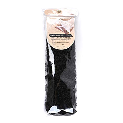 Fashion Icon Hair 22'' Synthetic Clip in on Hair Extensions,Double Weft Kinky Jerry Curly/Wavy Full Head False Hairpieces for Women 120G 7Pcs/Lot-Natural Black 1B Color