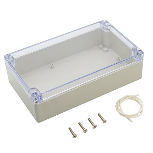 LeMotech ABS Plastic Junction Box, Dustproof Waterproof IP65 Electrical Enclosure Box - Universal Project Enclosure Grey, with PC Transparent/Clear Cover 8" x 4.7" x 2.2"ï¼ˆ200mmx120mmx56mmï¼‰