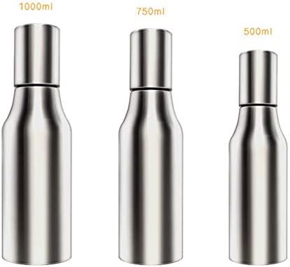 Man9Han1Qxi 500/750/1000ml Stainless Steel Leak-Proof Oil Bottle Dispenser Vinegar Olive Bottle Cruet Kitchen Tool 1 1000ml