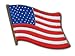 Patriotic U.S. Navy & American Flag Lapel or Hat Pin & Tie Tack Set with Clutch Back by Novel Merk