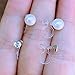 2 Pairs Invisible Clip on Earrings for Girls Women - 6mm Shell Pearls Stud Clip-ons Earring Gift Sets