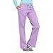 Med Couture Women's Signature Drawstring Straight Scrub Pant, Purple Haze/Blue, Small