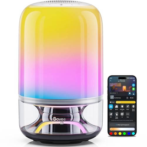 Govee JBL 2 Pro x JBL Table Lamp: Wireless Smart Lamp with Speaker, Light-to-Music Sync, 16 Music Modes and 100+ Scene Modes, Matter Compatible, Customizable