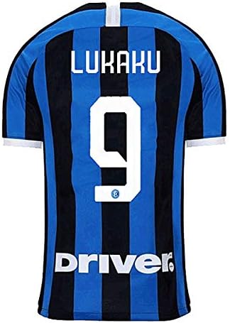 QKMKO 2019-2020 Inter Milan Lukaku NO.9 Men's Home Jersey Blue/Black