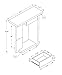Monarch Specialties Glossy White/Black Hall Console Accent Table, 32-Inch