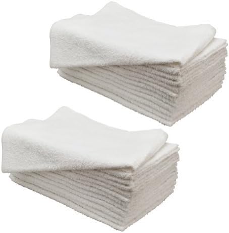 2 Dozen 16 x 27 WHITE Chemical Bleach Resistant Cotton Salon Safe Spa Towels by Altima Plus