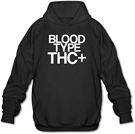Pethe4d Blood Type THC+ Men's Pullover Graphic Hoodie With Long Sleeve