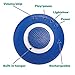 GAME Wireless Speaker and Underwater Light Show Pool light 4308, Battery-Powered Speaker, Color LEDs Sync with Music, Lasts Up to 6 Hours, 1.4 Pounds, Blue