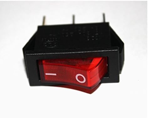 100pcs x AC 16A/250V 30A/250V 3 Pin Red LED Light ON/OFF Rocker Switch KCD3