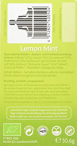 Yogi Tea Lemon Mint Bio, 3er Pack (3 x 31 g) – Bild 3