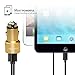 Car Charger,PowerMore Quick Charge 3.0 48W Steel 2 Ports Fast USB, for iPhone 7S/7/6 Plus, iPad Pro / Air 2 / mini, Galaxy S8 /S7 / S6 / Edge / Plus, Note 5 / 4, LG, Nexus, HTC and More(Gold)