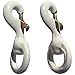 Flags Poles And More Pair of 3 Inch White Rubber Coated Brass Swivel Snap (2, White)