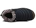 JACKSHIBO Women Men Fully Fur Lined Waterproof Anti-Slip Outdoor Slippers Ankle Boots House Slipper