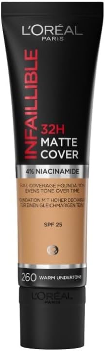 L'Oreal Paris Infallible 32H Matte Cover Foundation 260 30ml SPF25