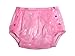 Haian Adult Incontinence Snap-on Plastic Pants Color Transparent Pink (Medium)