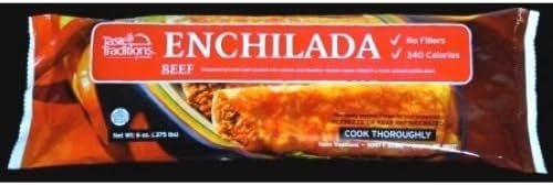 Taste Traditions Individually Wrapped Beef Enchilada, 6 Ounce -- 18 per case.