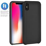 iPhone X Case, iPhone 10 Case, Muti-layer Matte Hard PU Leather Cover Shock Absorbing Case Microfiber Soft Lining Cloth Cushion Shell [Supports Wireless Charging] for Apple iPhone X 10 Edition