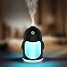 Walkas Mini Portable 7 Color LED Light Cool Mist Humidifier with Timed auto Shutdown for Office Home (Black)