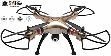 Time4Deal Syma X8HW 4 Channel 6 Axis Gyro Wifi FPV RC Drone RTF Quadcopter with Wifi Real-time Camera - Golden