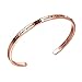 SOLOCUTE Rose Gold Cuff Bangle Bracelet Engraved 