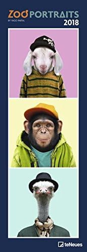 2018 Zoo Portraits Slim Calendar - teNeues Slim Notes Calendar- Humour Calendar - 14.5 x 42 cm Calendar – Illustrated, 1 Aug. 2017