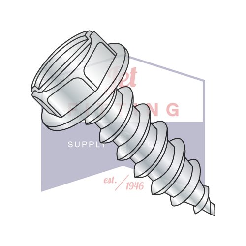 6 x 1 1/2" Type A SelfTapping Screws / Slotted / Hex Washer Head