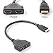 SKYPIA 1080P HDMI Male to Dual HDMI Female 1 to 2 Way Splitter Cable Adapter Converter for DVD Players/PS3/HDTV/STB and Most LCD Projectors(Black)