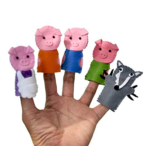 3 little pigs finger puppets