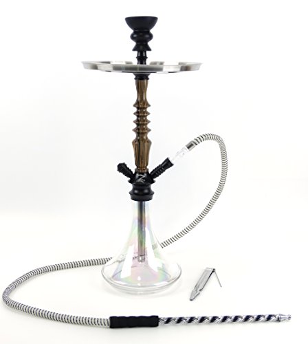 Zebra smoke premium quality woody wood hookah w/ rainbo…