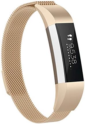 Bewish Milanese Loop Stainless Steel Watch Band Bracelet for Fitbit Alta/Alta HR Magnet Clasp Lock Adjustable Replacement Watch Strap