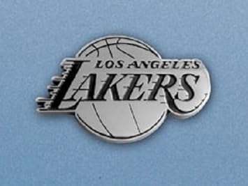 Amazon Com Los Angeles Lakers Heavy Metal Nba Auto Emblem Fan Mats Sports Outdoors